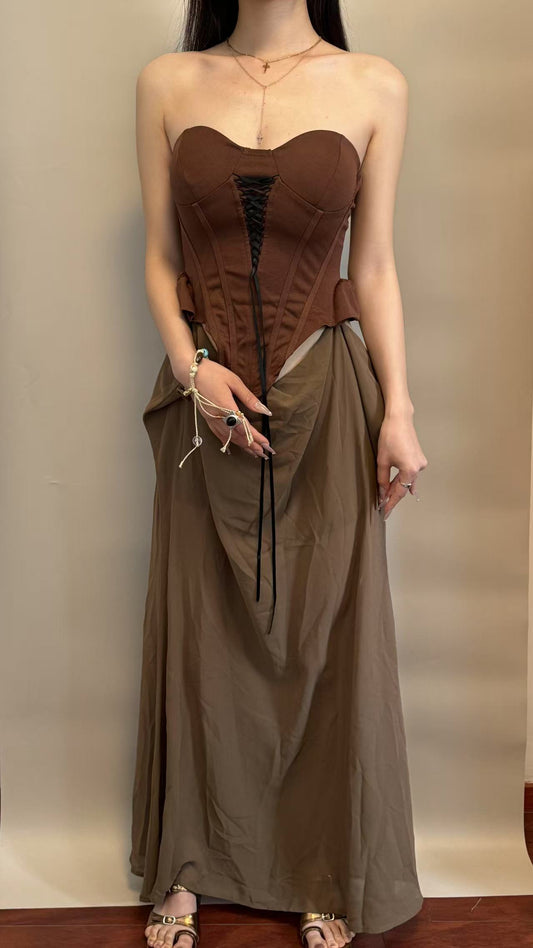brown dress